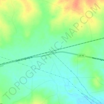 Cline topographic map, elevation, terrain