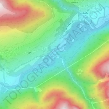 Sur En topographic map, elevation, terrain