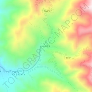 Alaska topographic map, elevation, terrain