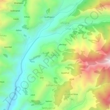 Lavita topographic map, elevation, terrain