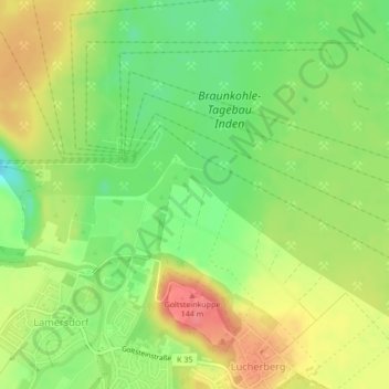 Am Buschweg topographic map, elevation, terrain