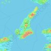 Awaji Island topographic map, elevation, terrain
