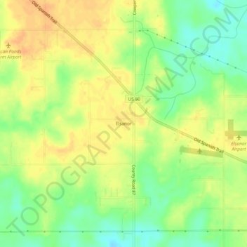 Elsanor topographic map, elevation, terrain