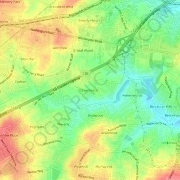 Dorchester topographic map, elevation, terrain