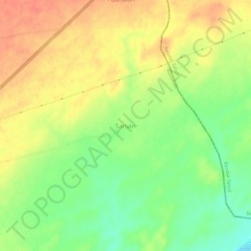 Satsan topographic map, elevation, terrain
