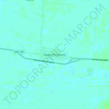 Nuevo Progreso topographic map, elevation, terrain