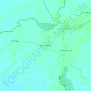 San Lorenzo topographic map, elevation, terrain