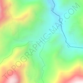 Crucero Nogales topographic map, elevation, terrain