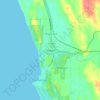 Dongara topographic map, elevation, terrain