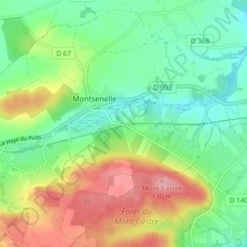 La Gare topographic map, elevation, terrain