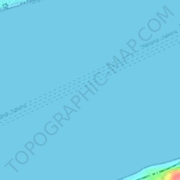 Détroit de Messine topographic map, elevation, terrain