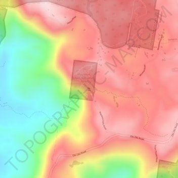 Mapleton Falls topographic map, elevation, terrain