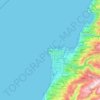 Beirut topographic map, elevation, terrain