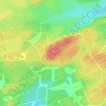 Brock's Hill topographic map, elevation, terrain