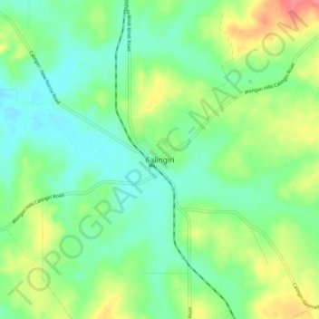 Calingiri topographic map, elevation, terrain