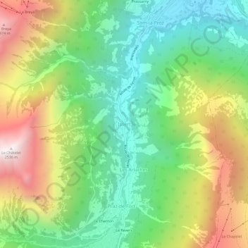 Issert topographic map, elevation, terrain