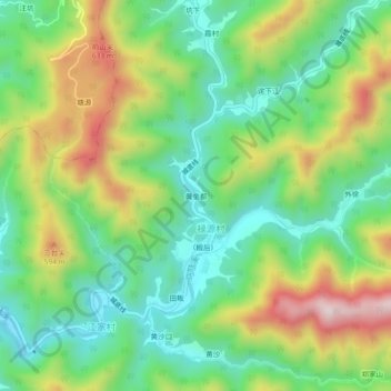 黄金都 topographic map, elevation, terrain