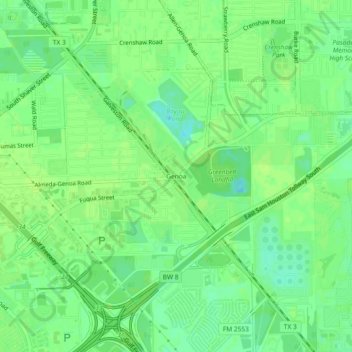 Genoa topographic map, elevation, terrain