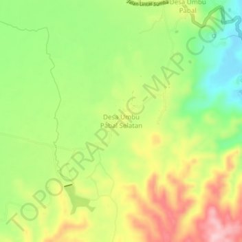 Desa Umbu Pabal Selatan topographic map, elevation, terrain