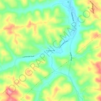 Cannelville topographic map, elevation, terrain