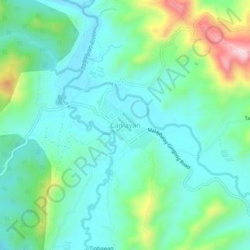 Can-ayan topographic map, elevation, terrain