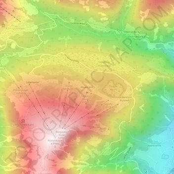 Duxeralm topographic map, elevation, terrain