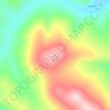 Пызас topographic map, elevation, terrain