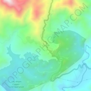 Namngon topographic map, elevation, terrain