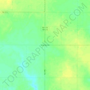 New Moore topographic map, elevation, terrain