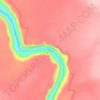 Upset topographic map, elevation, terrain