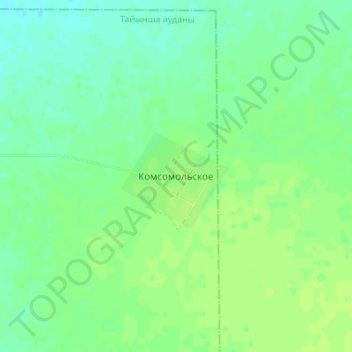 Комсомольское topographic map, elevation, terrain