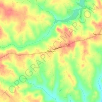 Ebenezer topographic map, elevation, terrain
