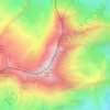 Crète des Taillades Blanques topographic map, elevation, terrain
