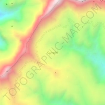 Canechi topographic map, elevation, terrain