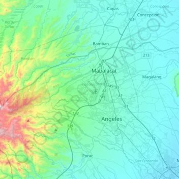 Clark topographic map, elevation, terrain