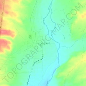 Fort McDowell topographic map, elevation, terrain