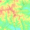 Center topographic map, elevation, terrain