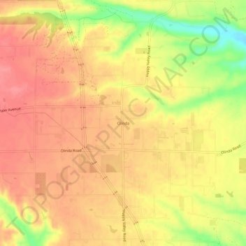 Olinda topographic map, elevation, terrain