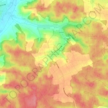Osterbuch topographic map, elevation, terrain