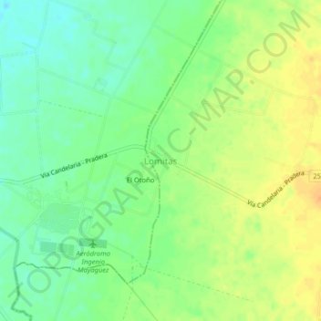 Lomitas topographic map, elevation, terrain