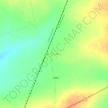 Tara Siding topographic map, elevation, terrain