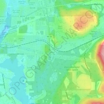 Henrys topographic map, elevation, terrain