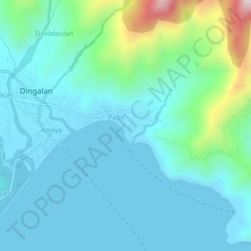 Paltic topographic map, elevation, terrain