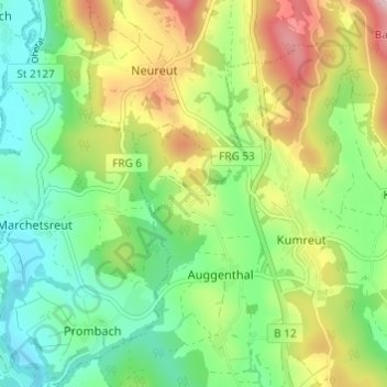 Reisersberg topographic map, elevation, terrain