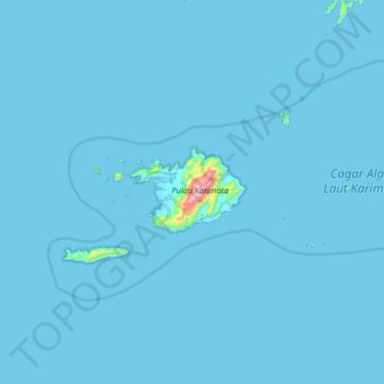 Karimata Island topographic map, elevation, terrain