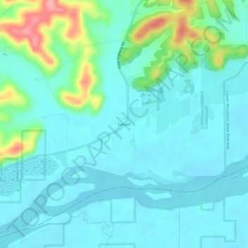 Cassell topographic map, elevation, terrain