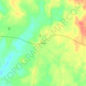 Douglass topographic map, elevation, terrain
