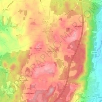 Sonderham topographic map, elevation, terrain