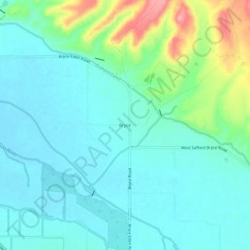 Bryce topographic map, elevation, terrain