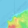 Morro Dois Irmãos topographic map, elevation, terrain
